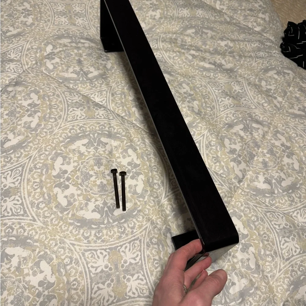 West Elm Black Metal Towel Bar
